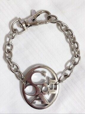 Coach Silver Oval Logo Bracelet
